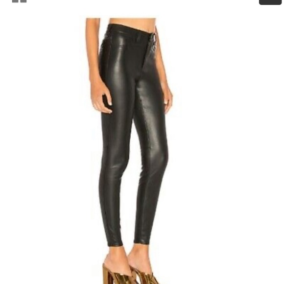 Free People Pants - Black Faux Leather Free People High Rise Pants